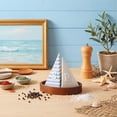 thumbnail image 4 of Ceramic Sailboat Salt and Pepper Shaker with Wooden Tray Blue White 5 Inch Kitchen Table Home Furnishings for Nautical Theme Party Summer Event, 4 of 4
