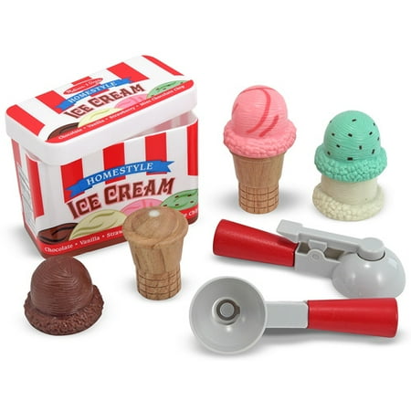 Melissa & Doug Scoop and Stack Ice Cream Cone Magnetic Pretend Play Set