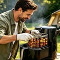 thumbnail image 1 of Stainless Steel Air Fryer Skewer Rack Upgrade Vertical BBQ Skewers Thicken Roasting Racks Non Stick Even Cooking Hanging Oven Grill with 24/28 Skewers for Cooking, 1 of 3