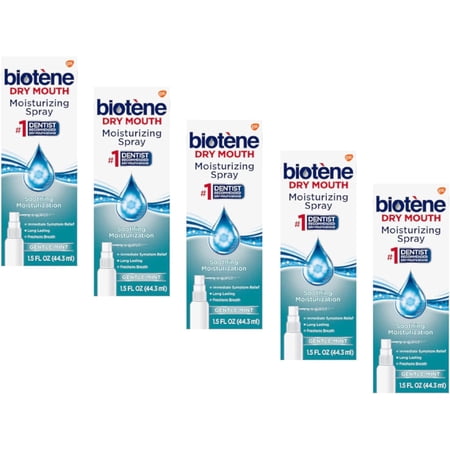 Biotene Moisturizing Gentle Mint Mouth Spray 1.5 oz Pack of 5