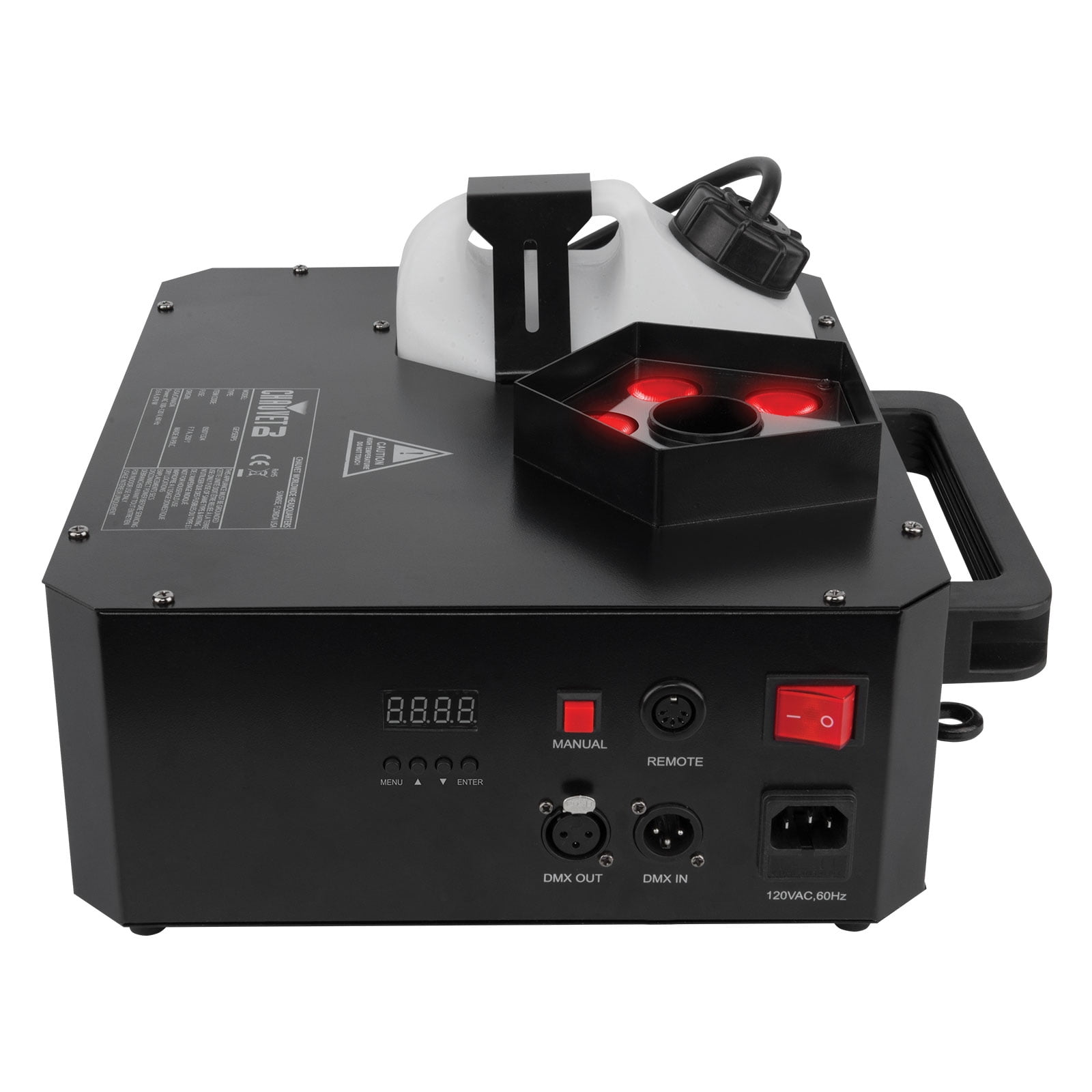Chauvet DJ Geyser P5 LED Fog Machine with Quick Dissipating Fog Fluid and Padded Carry Case Package