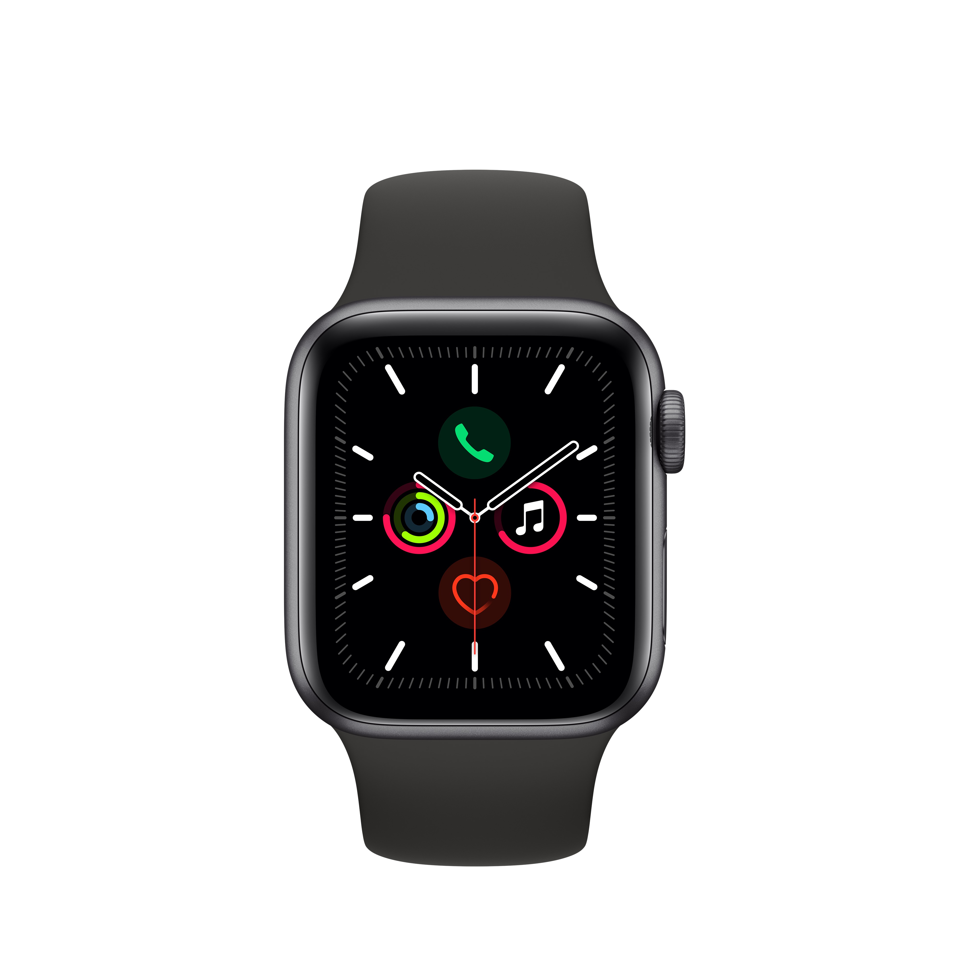 Apple Watch Series 5 GPS + Cellular, 40mm Space Gray Aluminum Case with Black Sport Band - S/M & M/L - image 5 of 6