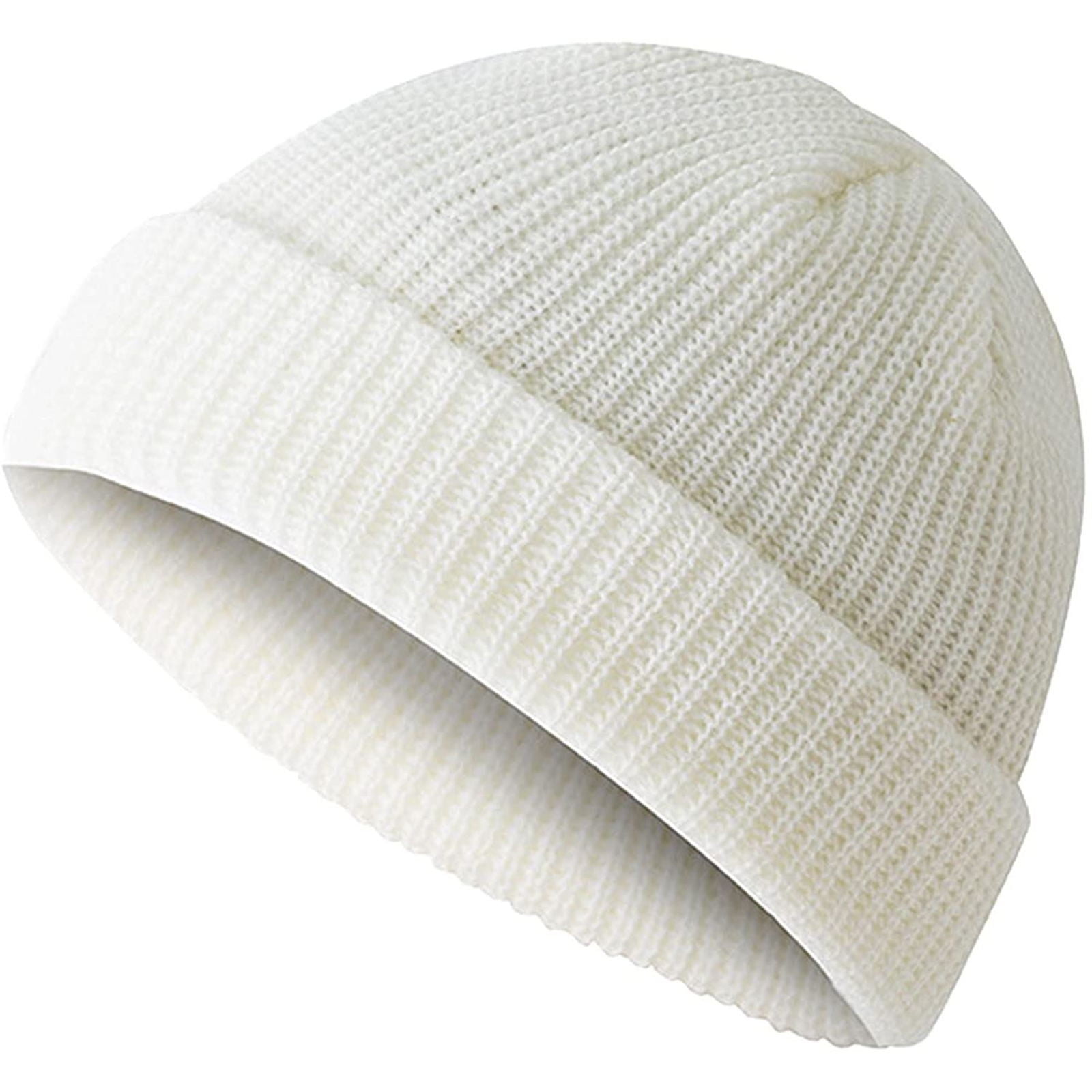 Jsaierl Wool Knit Fisherman Cap for Men Women Winter Warm Plain