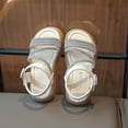thumbnail image 2 of NOKIO Kids' Summer Shoes Kids' Sport Sandals Girls' Comfort Sandals Girls' Strappy Wedge Sandals Girls' Strappy Flat Sandals Girls Summer Roman Soft Bottom Princess Sandals, 2 of 9