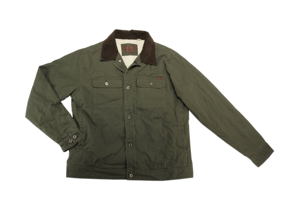 Medium Canvas Sherpa Jacket, Olive 