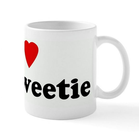 CafePress - I Love My Sweetie Mug - 11 oz Ceramic Mug - Novelty Coffee Tea Cup