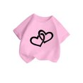 thumbnail image 3 of WEAIXIMIUNG T-Shirts pour Adolescentes Filles Enfant Filles Mignon Graphique Col Rond Manches Courtes Tee Été Décontracté T-Shirt 110, 3 of 5