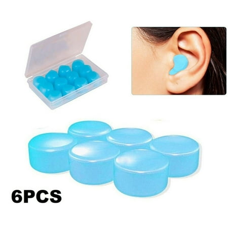 

6x Reusable Silicone Ear Plugs Noise Cancelling Earnuds Protector Study Sleep