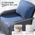 thumbnail image 6 of Vcatnet 4 Pieces Outdoor Conversation Set All Weather Wicker Patio Set Sectional Sofa Furniture with Coffee Table for Garden,Porch,Denim Blue, 6 of 7
