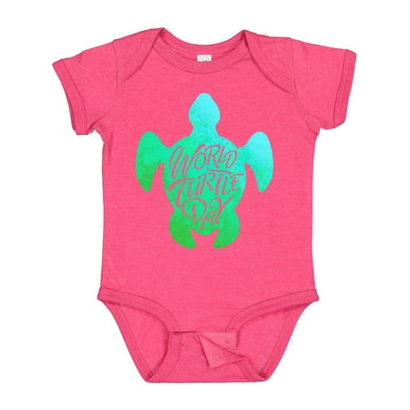 

Inktastic World Turtle Day with Sea Turtle in Green and Blue. Boys or Girls Baby Bodysuit