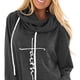 thumbnail image 2 of Sudadera con capucha de manga larga para mujer, diseño con estampado de cordón, cómoda y transpirable, sudadera para mujer, 2 of 5