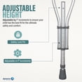 thumbnail image 4 of Muletas universales de aluminio Dynarex, para niños y adultos (de 1,40 m a 2,00 m), ajuste de altura con botón pulsador, axilas acolchadas y empuñaduras cómodas, capacidad de peso de 136 kg (300 lb),, 4 of 5