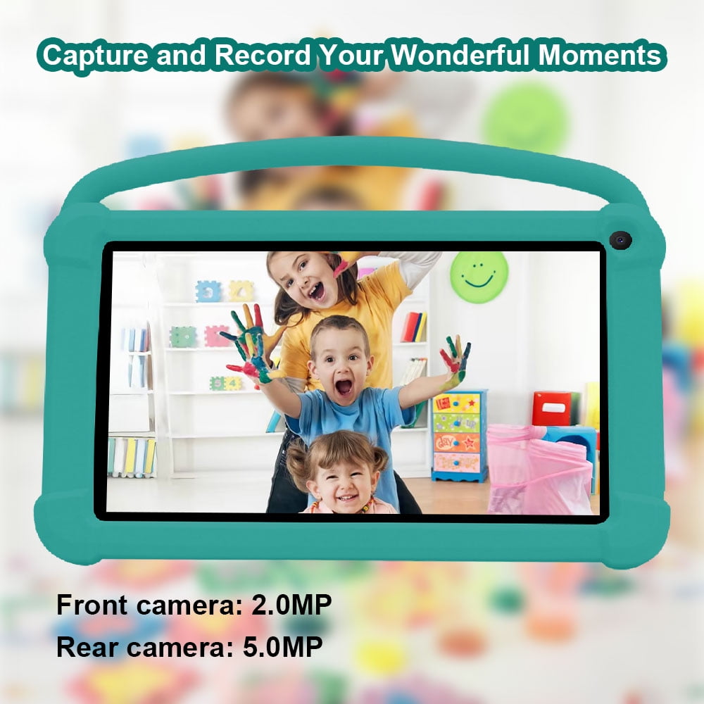 Kids Tablets, Android 12 Tablet for Kids, 4GB RAM 32GB ROM Toddler Tablet 7 inch IPS Screen, Parental Control, 2+5MP Dual Camera, Shockproof Case for Educational, Games