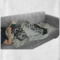 thumbnail image 6 of Charcoal Grey Soft Flannel Fleece Blanket, Hand Drawn Inspired Sushi Japanese Food Items California Roll Maki, Cozy Plush for Indoor and Outdoor Use, 70" x 90", White and Pale Taupe, by Ambesonne, 6 of 6