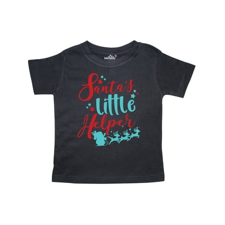 

Inktastic Santa s Little Helper Sleigh Stars - Red Blue Gift Toddler Boy or Toddler Girl T-Shirt