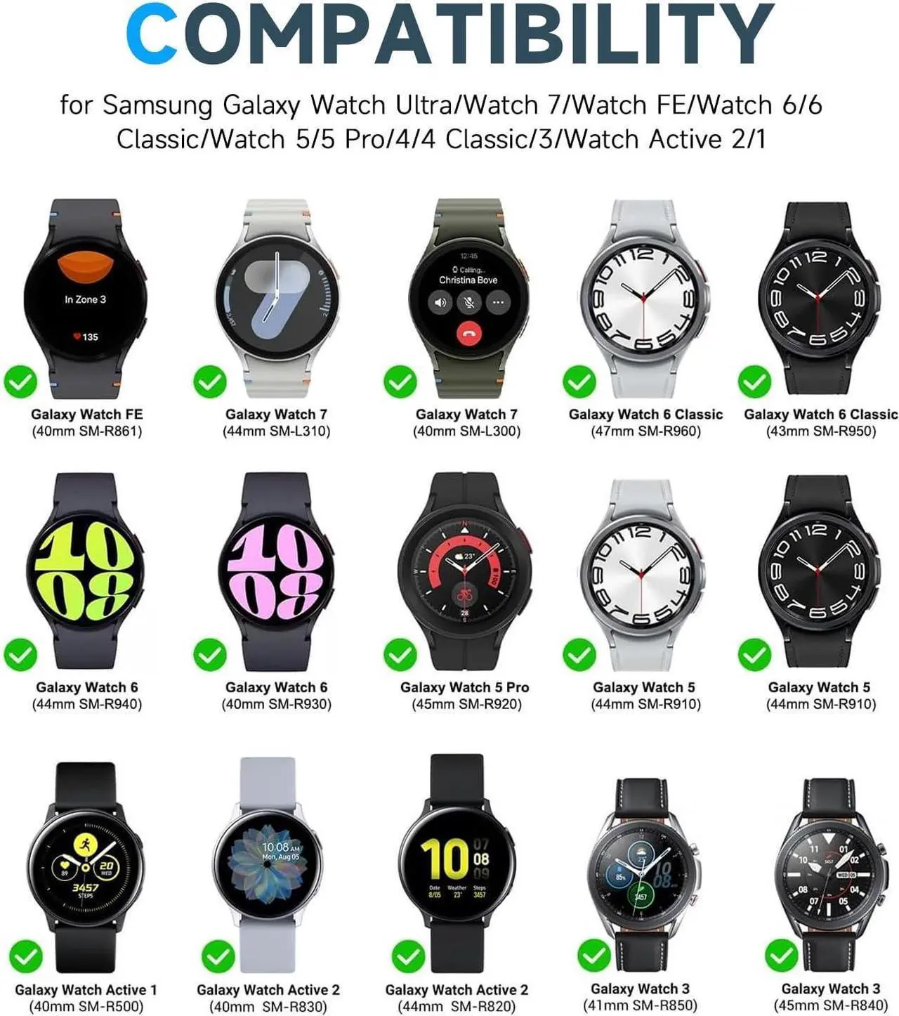 2 Pack Compatible with Samsung Galaxy Watch Fast Charger for Galaxy Watch 8/8 Classic, Ultra 2025 40mm Cable USB C Magnetic Charging Cord for Watchs 7 Ultra/6 Classic/FE/5 Pro/4 Classic/3/Active