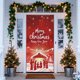 thumbnail image 5 of Decoración navideña para puerta con escena de Papá Noel entregando regalos | Fondo para ambiente festivo navideño | Decoración estándar para la entrada de casa, 5 of 6