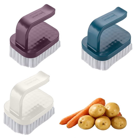 KOYPTL Vegetable Scrubber Brush 1/3 Pack Fruit and Vegetable Brushes,Vegetable Brush Scrubber for Food,Veggie Wash Brush with Stiff Bristles Vegetable Cleaner Brush for Fruits,Potatoes,Carrots & More