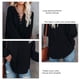 thumbnail image 1 of Round Neck Tops, Breathable Button Comfortable Women Casual Blouse  For Office For Female For Dating ANGGREK Negro L, 1 of 6