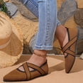 thumbnail image 5 of Domuza Mary Jane Shoes Women Slip on Dressy Ballerina Flats 2026 New Fashion Non-Slip Flats for Office Casual Work Coffee 9（EU-42）, 5 of 7