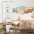 thumbnail image 5 of Elephant Stock Starfish On Sandy Beach Wall Art - Horizontal Multi Panel Canvas - Living Room Wall Decor - Beach Multi Panel - Brown And Blue Decor - 55" x 24", 5 of 8