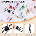 thumbnail image 3 of Uxcell 12Pcs Clothes Pins for Hanging, 1.2" Metal Clothing Clips Heavy Duty Laundry Spring Pegs,  Clothesline Clip Paper Holder Sealer for Holding Clothes, Paper, Food Packages, Black, 3 of 7