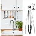 thumbnail image 5 of Premium Stainless Steel Locking Kitchen Tongs with Silicon Tips, Set of 2-9" and 12", 5 of 9