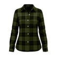 thumbnail image 7 of Guluxicc Women's Plaid Blouses Button Down Collared Loose Long Sleeve Tops for Everyday Wear Fall Winter Casual Blouses, 7 of 7