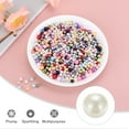 thumbnail image 4 of Uxcell 800 Pcs Faux Pearl for Crafting 0.12''-0.31'' No Hole ABS Round Pearls for Vase Fillers Beige, 4 of 6