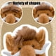 thumbnail image 5 of Lindo muñeco de peluche con orejas grandes y colmillos | Juguete suave antiestrés | Reposamuñecas de escritorio y llavero decorativo para bolso | 24 cm de largo (acostado), 5 of 6