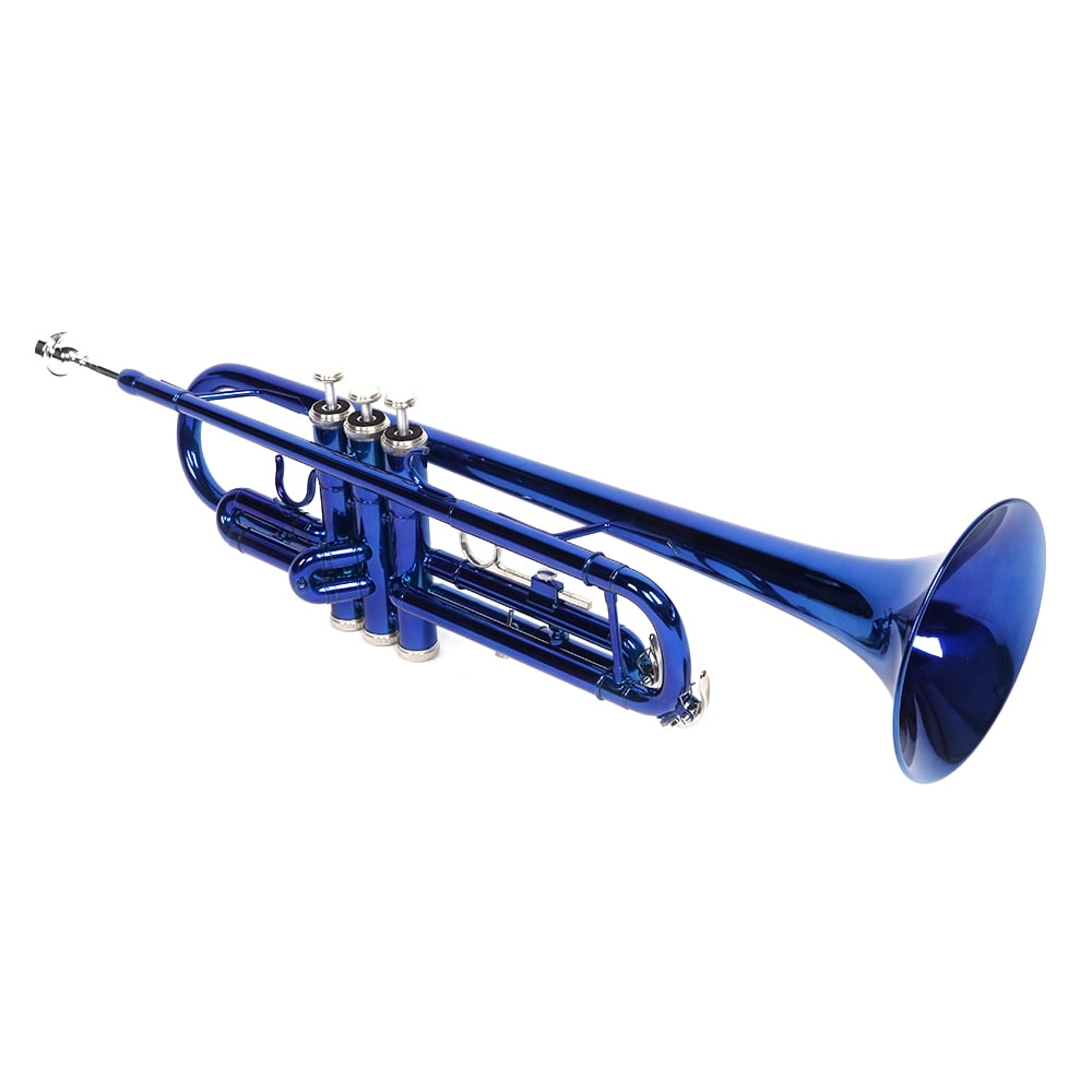 Brass B Flat Trumpet Gloves Set, Blue