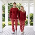 thumbnail image 2 of U2SKIIN Couple Pajama Sets, Plaid Matching Pajama Set for Men and Women Soft Warm Pjs Set（Dark-red/Christmas Tree Womens, Medium）, 2 of 6