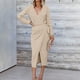 thumbnail image 2 of Vestidos Para Mujer Vestidos de Otoño de Moda Casuales Glúteos Cuello en V Sólido Vendaje Largo Leeve Vestido Odeerbi  ODB131489, 2 of 9
