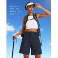 thumbnail image 5 of Pinspark Women's Hiking Cargo Shorts Quick Dry Work Summer Shorts for Women Golf Travel Athletic with Zipper Pockets, 5 of 5