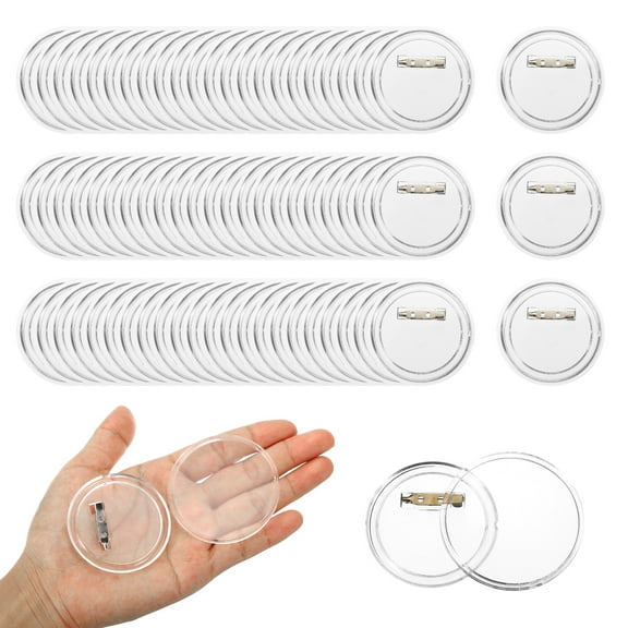 Uxcell 2.28 Inch Acrylic Button Pins DIY Button Badge Kit for Craft Supplies, DIY Badges Kit for Office Team 51