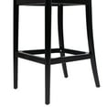 thumbnail image 5 of Panama 30.5" Curved Back Cane Rattan Set of 2 Bar Stools in Ebony Black Boucle, 5 of 8