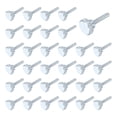 thumbnail image 1 of 40 Pcs Vis à Molette M3x12mm, Tête Plate Plaquée Zinc Entièrement Filetée, 1 of 6