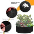 thumbnail image 3 of Contenedor de plantación redondo CHAO bolsas de cultivo maceta tela cama elevada para jardín negro 90x30cm, 3 of 4