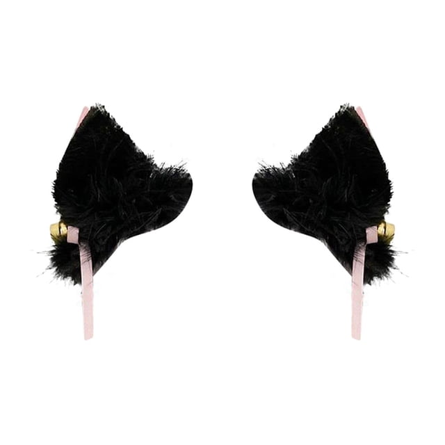 Naiovety 1 par de accesorios para casco, decoración de orejas de gato de peluche, decoración de motocicleta, pegatinas para la cabeza, Pescar