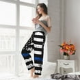 thumbnail image 5 of Fotbe Thin Blue Line Flag Women's Pajama Pants,Sleepwear Pants,Pj Bottoms Drawstring And Pockets-X-Large, 5 of 6
