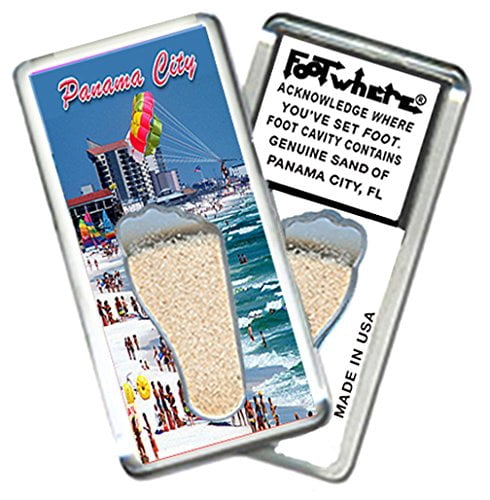 Panama City FootWhere Fridge Magnets. 6 Piece Set. (PC200 - Assorted)
