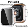 thumbnail image 6 of Xpm Compatible with Apple Watch 40mm iWatch Series SE 6 5 4 Bling Diamond Rhinestone Face Coverage with Tempered Glass Screen Protector [ Silver ], 6 of 11