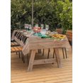 thumbnail image 3 of Outdoor Tablecloth with Umbrella Hole for Patio/Picnic/Party/Camping, Country Sunflowers Waterproof Table Cloth Rectangle Table Cover Washable, Welcome Rustic Truck Floral Farm Brown (60"x 84"), 3 of 8