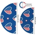 thumbnail image 3 of FMSHPON American Flag Tree Skirt Independence Day Xmas Christmas Tree Skirt Stand Mat for Holiday Party Decoration Indoor Outdoor 36 inches, 3 of 6