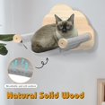 thumbnail image 3 of Wall Mounted Cat Furniture 3PCS Set, Solid Wood Cat Shelves and Perches for Wall Cat Hammock Cat Perches Cat Climbing Wall Steps Cat Ladder for Kitty & Kitten, 3 of 9