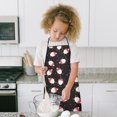 thumbnail image 4 of Black Christmas Santa Pattern Kids Aprons for Girls and Boys,Adjustable Neck Strap Toddler Aprons for Kids Cooking Baking, 4 of 7