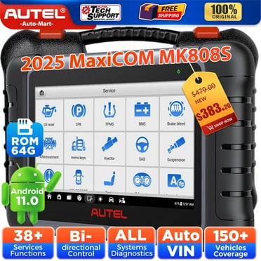 Autel obd2 Scanner MaxiCOM MK808S,28  Service, Active Test, All System Diagnose, Injector Coding, FCA Autoauth ,Same as MK808BT Pro MX808S MX900