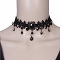 thumbnail image 1 of Colgante de Collar de Encaje de Gargantilla de Babero de Negro Gótico Victoriano Vintage para Mujer Salvador Collar, 1 of 8