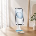 thumbnail image 5 of WIRESTER White Foldable Phone Stand for Desk, Adjustable Portable Cell Phone Holder for iPhone 17, 16, 15, 14 and Android Smartphones - Seashells On The Beach, 5 of 6