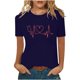 thumbnail image 1 of Moda para mujer Tops Funny Printe CasualFit Camisetas Blusa Estampado Camisa Fridja  bn3017, 1 of 5